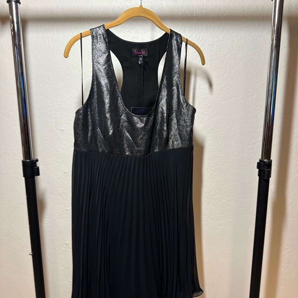 VINTAGE NWT PATRICIA FIELD Black and Silver Sleeveless Dress
